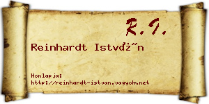 Reinhardt István névjegykártya